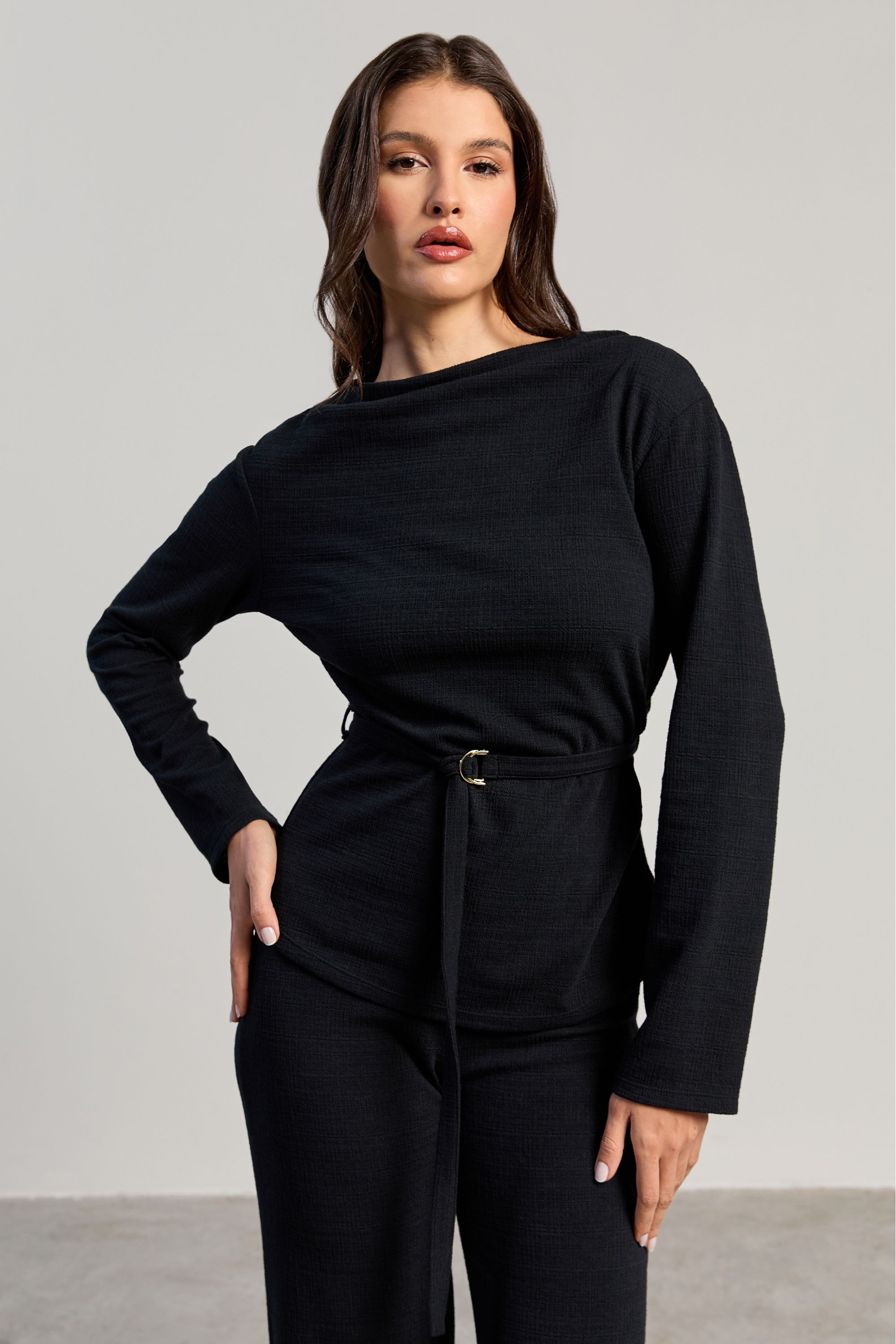 REST1063.1 - BLUSA MANGA LONGA C/ CINTO