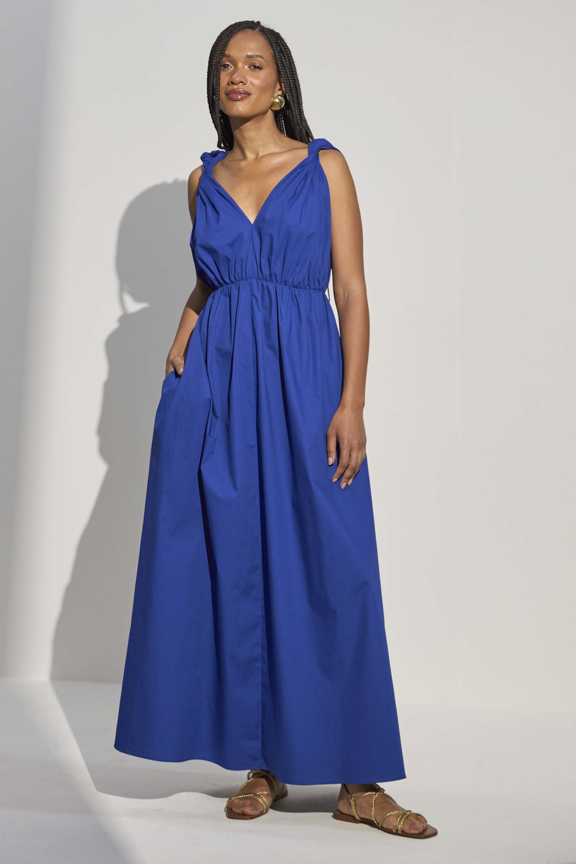 REST0592 - VESTIDO MIDI TRICOLINE