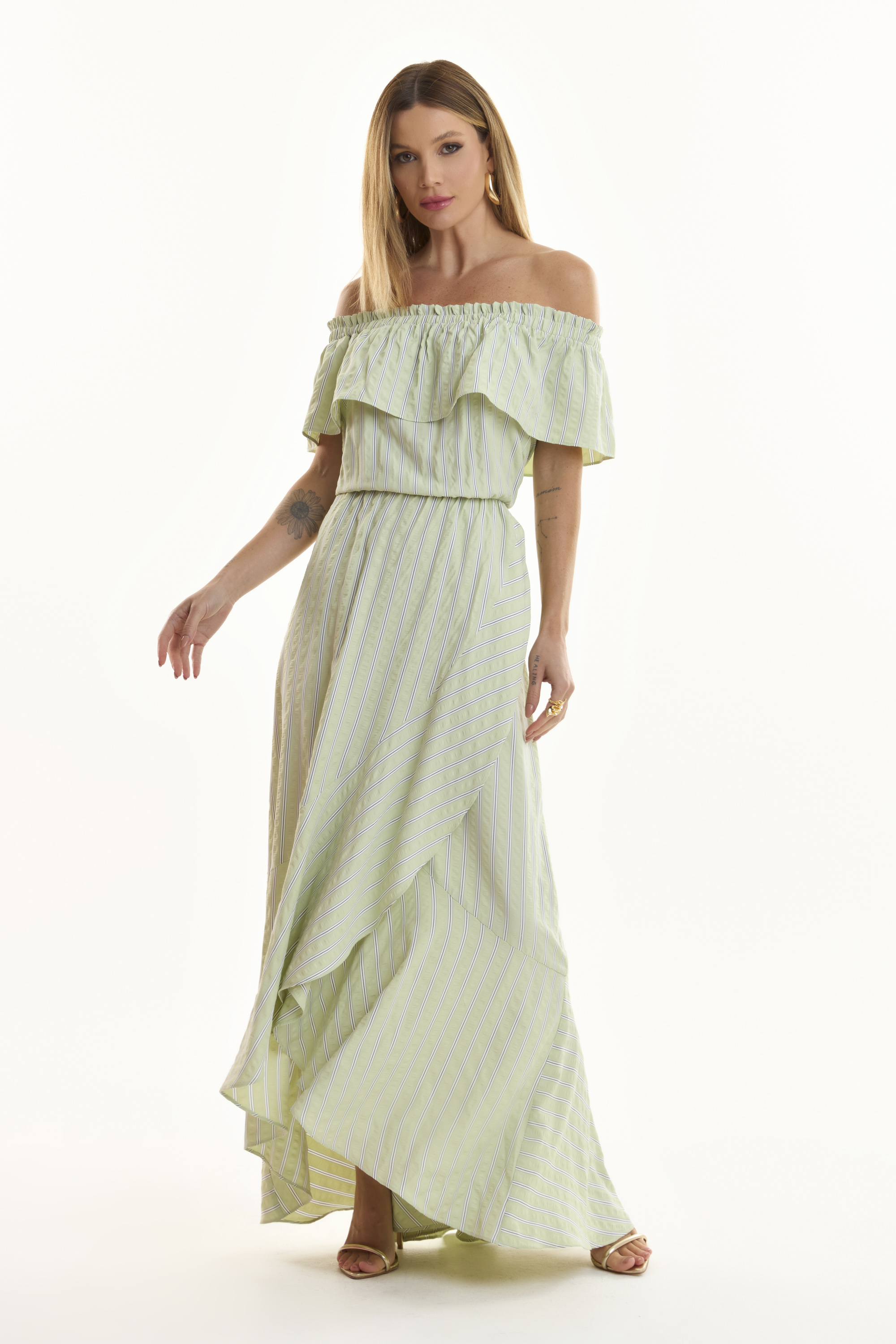REST0729 - VESTIDO LISTRADO