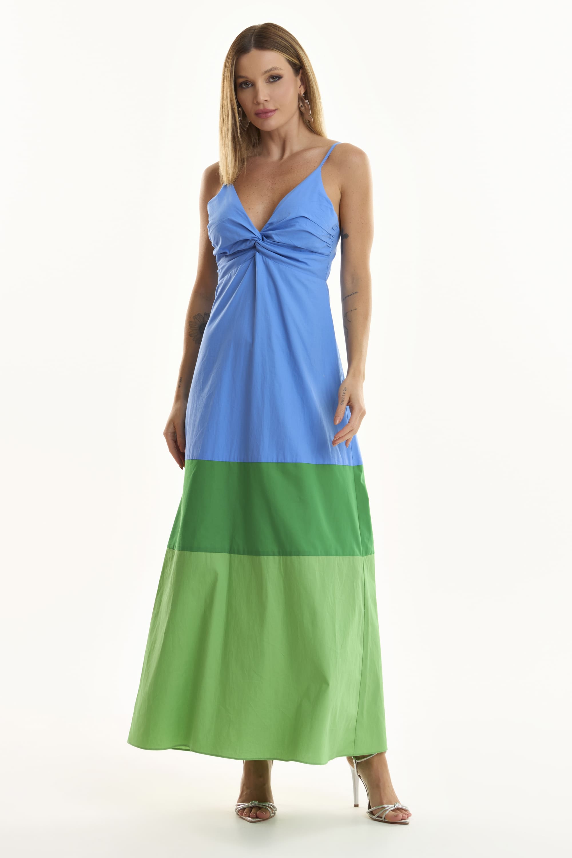 REST0723 - VESTIDO C/ MIX DE CORES