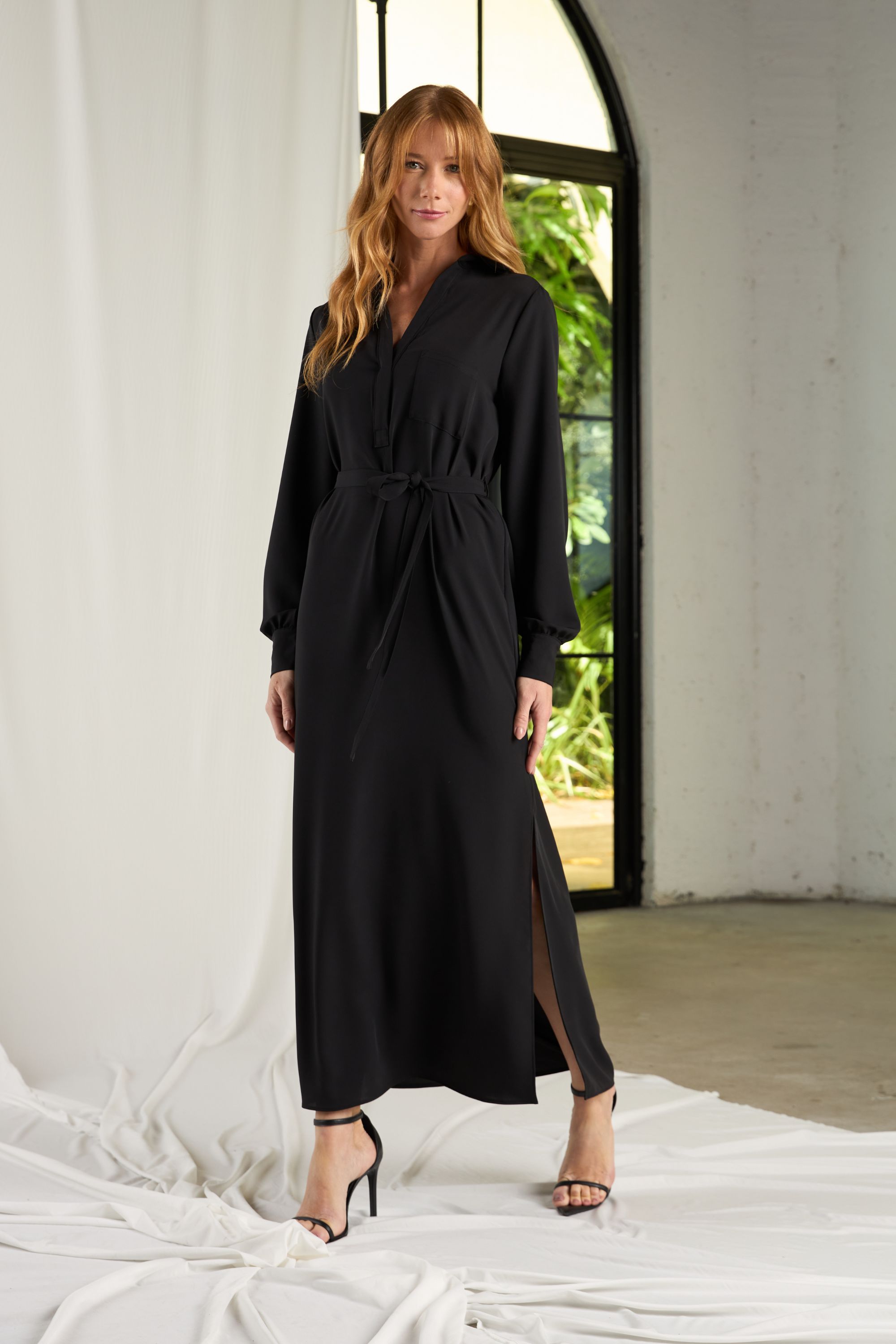 REST0895 - VESTIDO LONGO C/ FAIXA