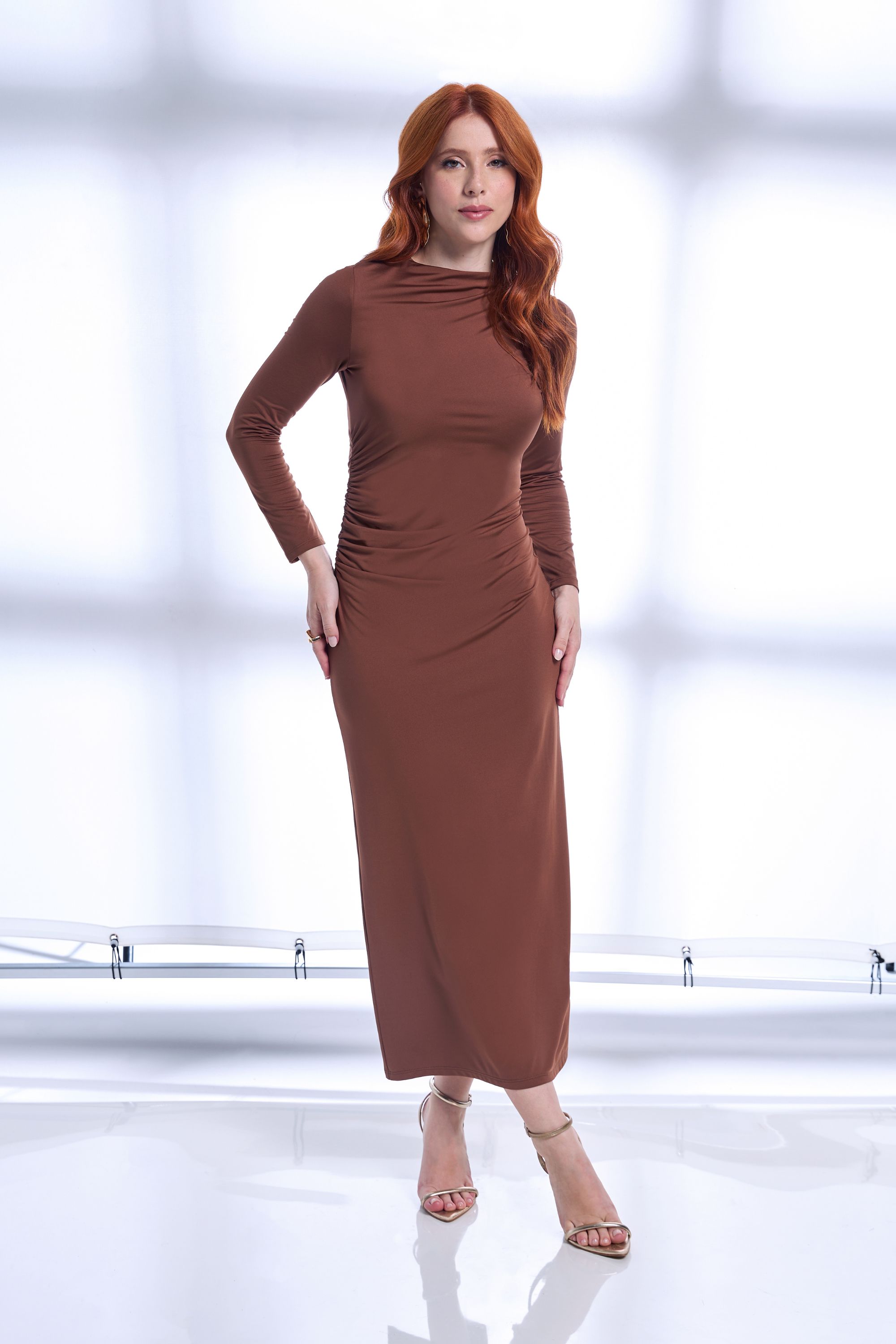 REST0957 - VESTIDO LONGO DE MALHA